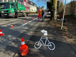 Markierungsarbeiten Ortseingang II