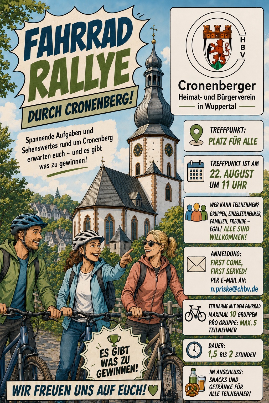 Plakat Fahrrad Rallye (KI-generiert)