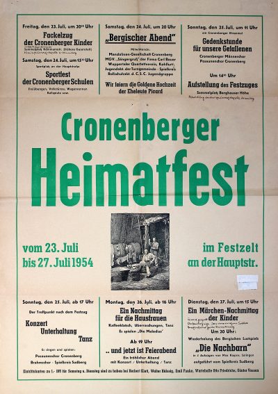 Cronenberger Heimatfest Juli 1954